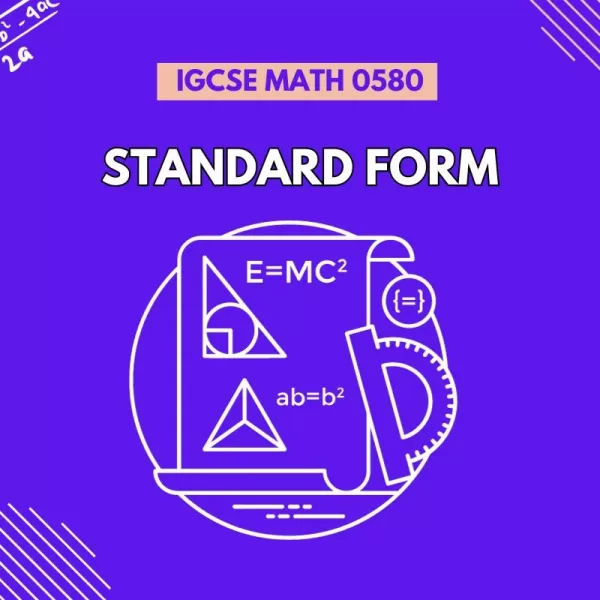 IGCSE Math 0580 Standard Form Worksheets